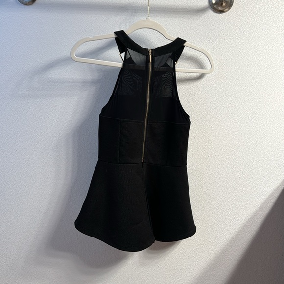 XS Bebe Black Peplum Top - Picture 4 of 5